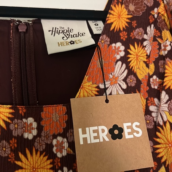 Clarabella Brown Floral Mini Dress from The Hippie Shake - Picture 7 of 7